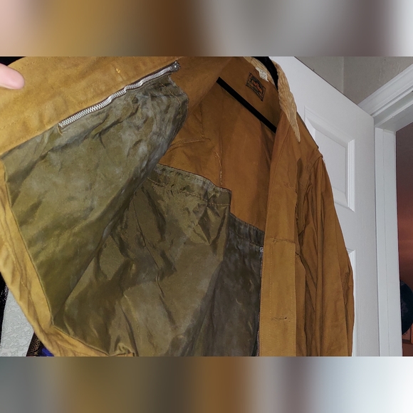 Vintage 70's •● SAFTBAK Hunting Jacket ●•Water Repell Duck Bird Game Pouch Coat - Picture 5 of 7